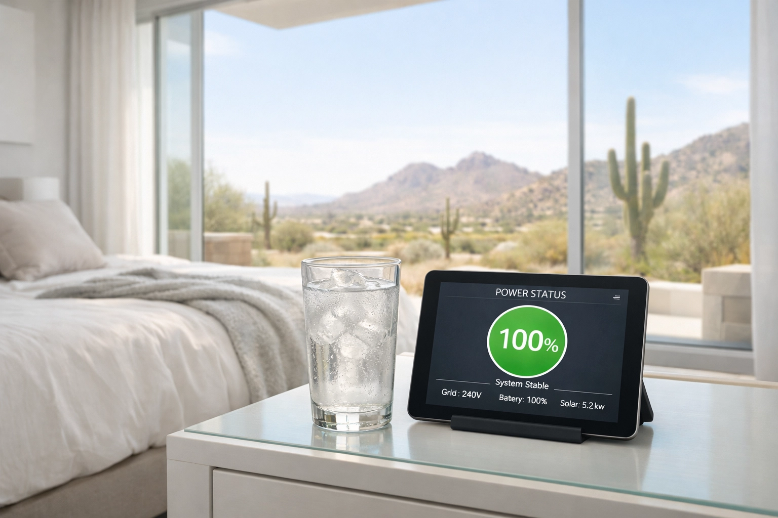 Comfortable Arizona home with a smart tablet and a reliable 200-amp electrical panel upgrade.