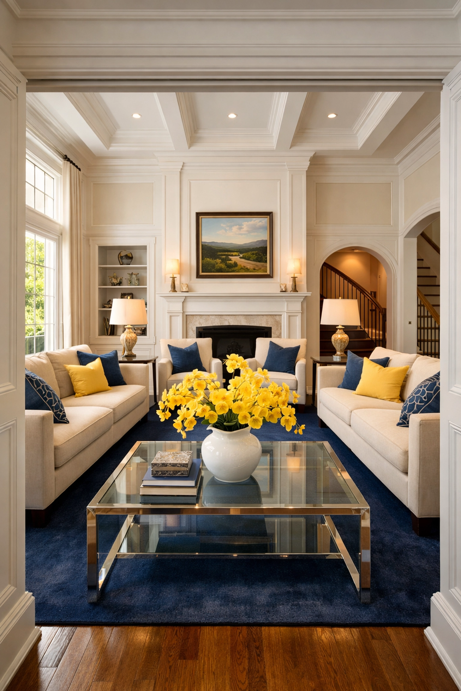 Sun-drenched, deep cleaning Worcester results in a high-end living room near the College of the Holy Cross.