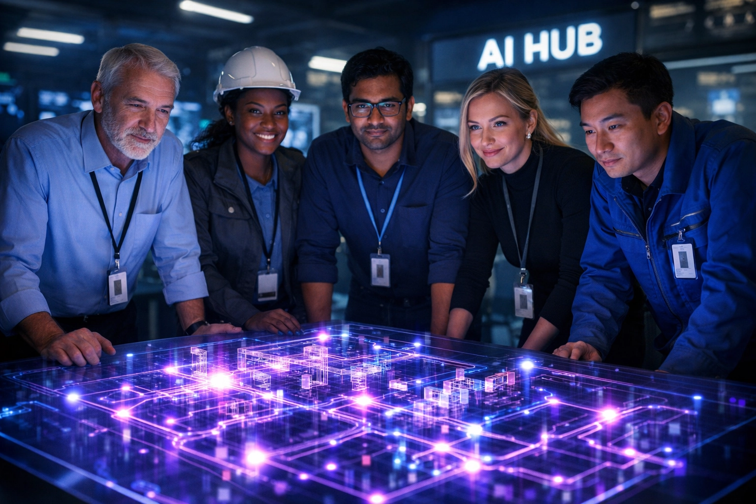 Praxisnahe KI-Schulung für Mitarbeiter zur Einführung von KI in der Fertigung und Industrie 4.0.