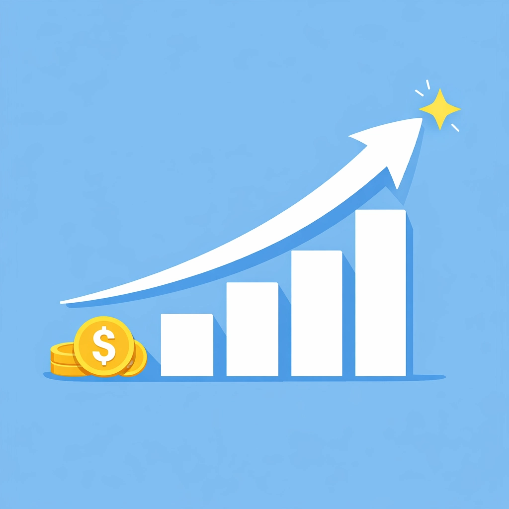 Gráfico de flecha hacia arriba que muestra cómo mejorar el score de crédito rápidamente.