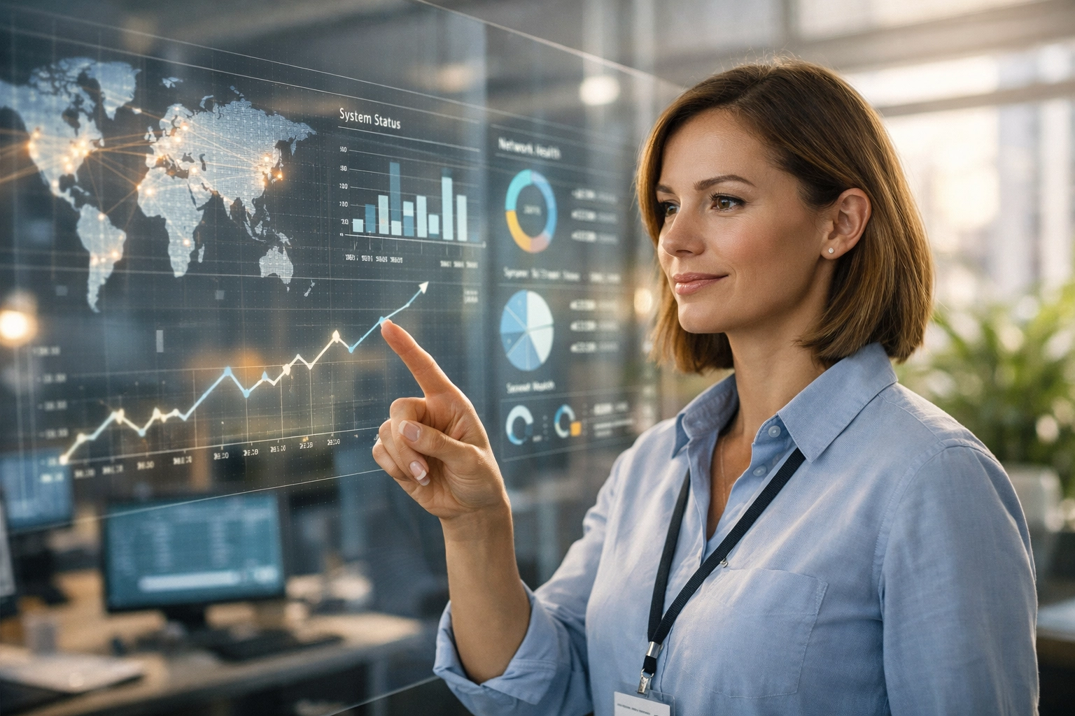 IT Operations Manager analyzing data trends with Agentic AI to boost ServiceNow ITOM performance and ROI.