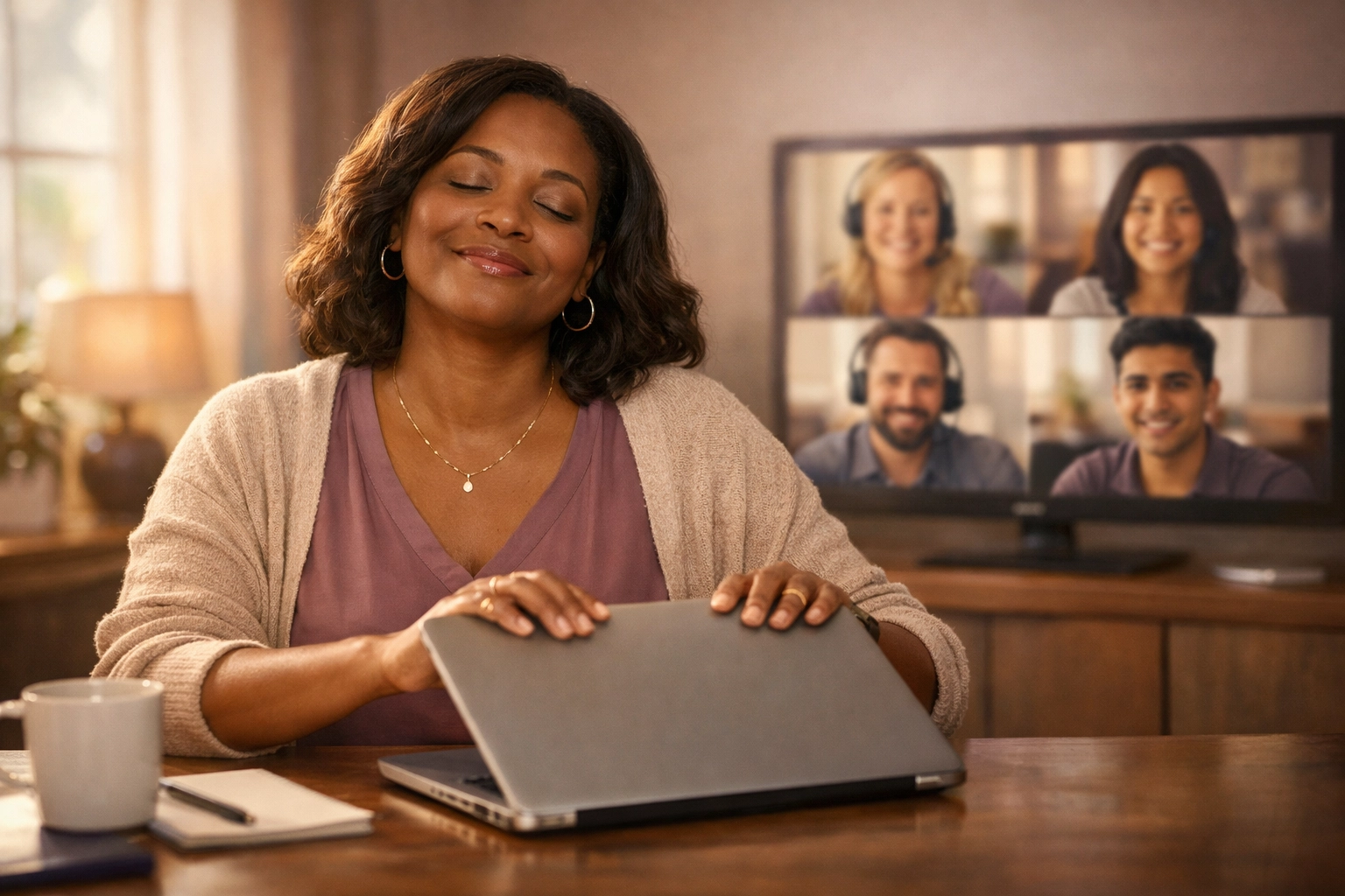 Black female entrepreneur delegating tasks to virtual assistant team for business growth