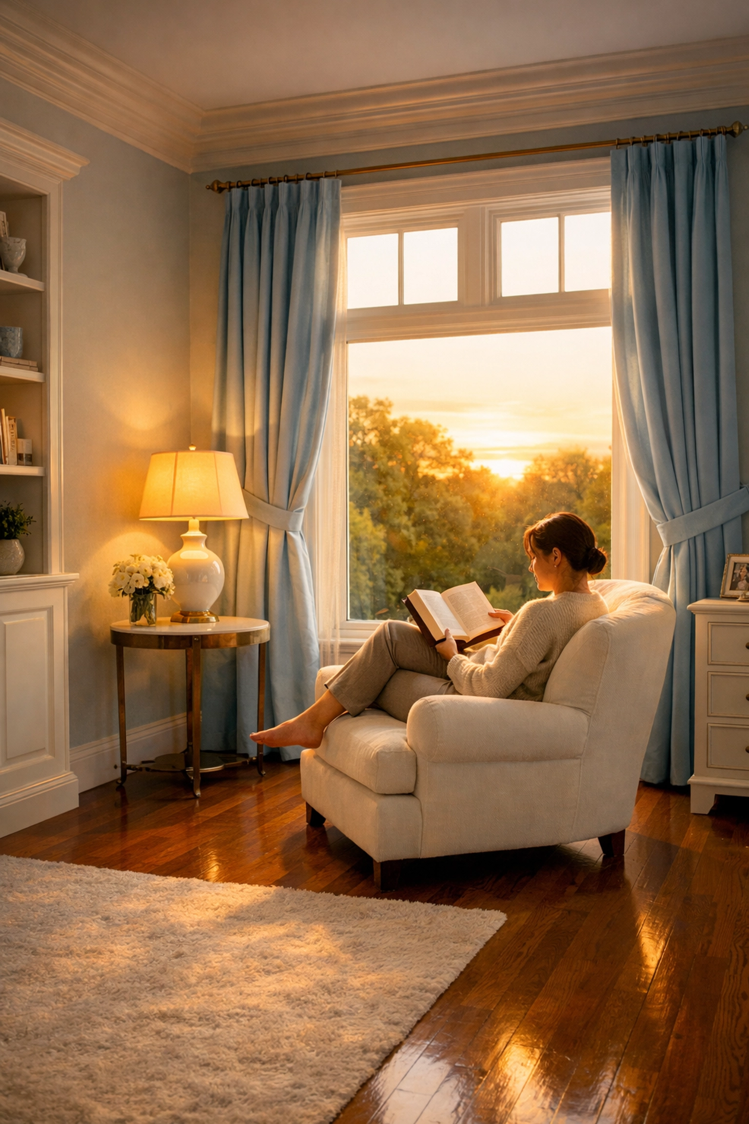 Relaxing in a clutter-free Wellesley home thanks to reliable cleaning services near me.
