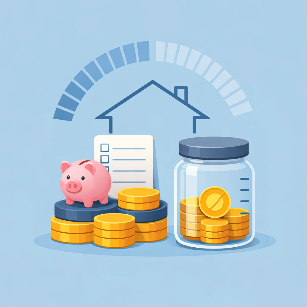 Planificación financiera y ahorros para el enganche y gastos de cierre de una casa.