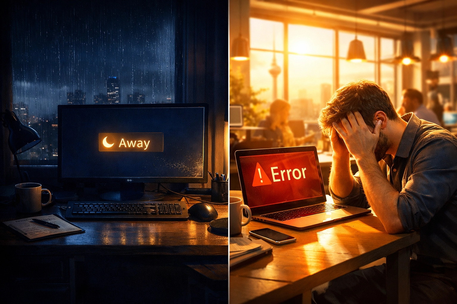 Global SaaS support gap between a closed US office and a frustrated European customer during business hours.