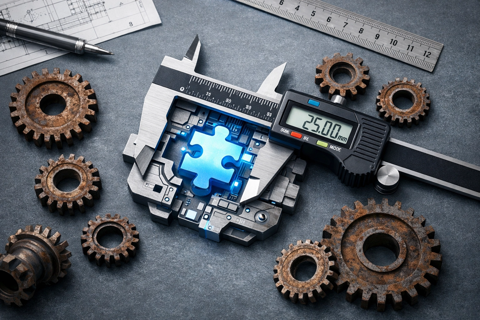 AI Automation for Small Business Secrets Revealed: What Experts Don't Want You to Know 5 Precision tool measuring a custom software piece fitting into a machine, replacing inefficient manual gears.