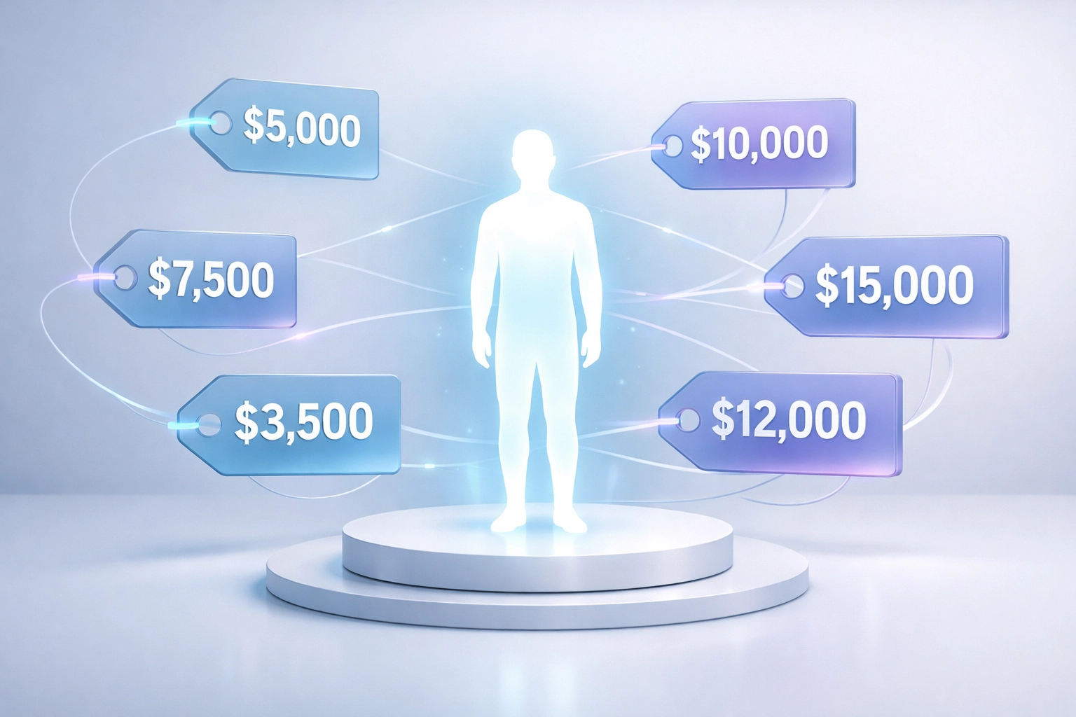 Bounty-based lead generation showing patient auction system with price tags for rehab facilities