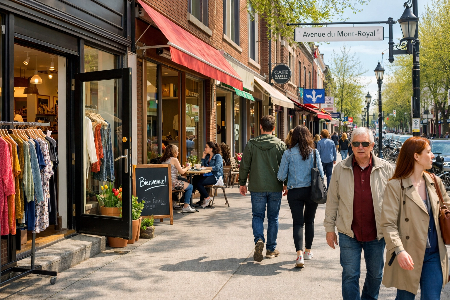 Avenue du Mont-Royal accueillante et propre, une destination de choix pour quoi faire à Montréal.