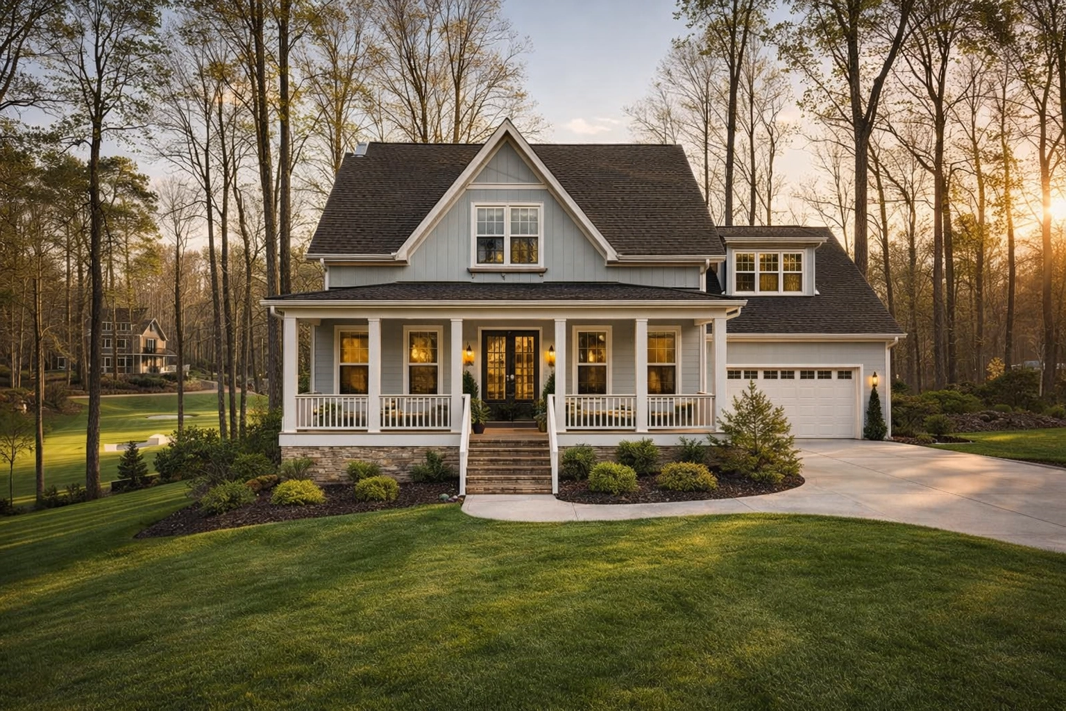 Charming two-story home in a peaceful, wooded neighborhood in the Charlotte or Waxhaw area