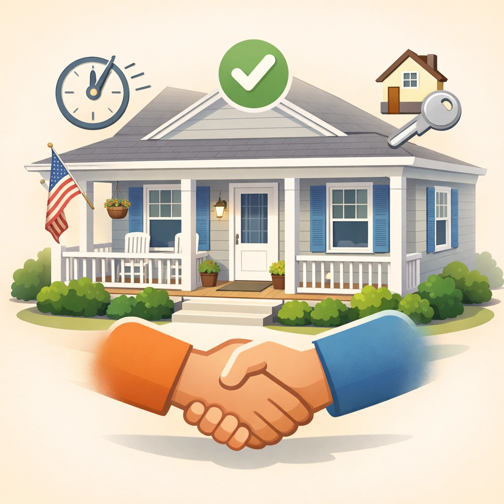 New Jersey suburban home being sold through direct cash buyer transaction