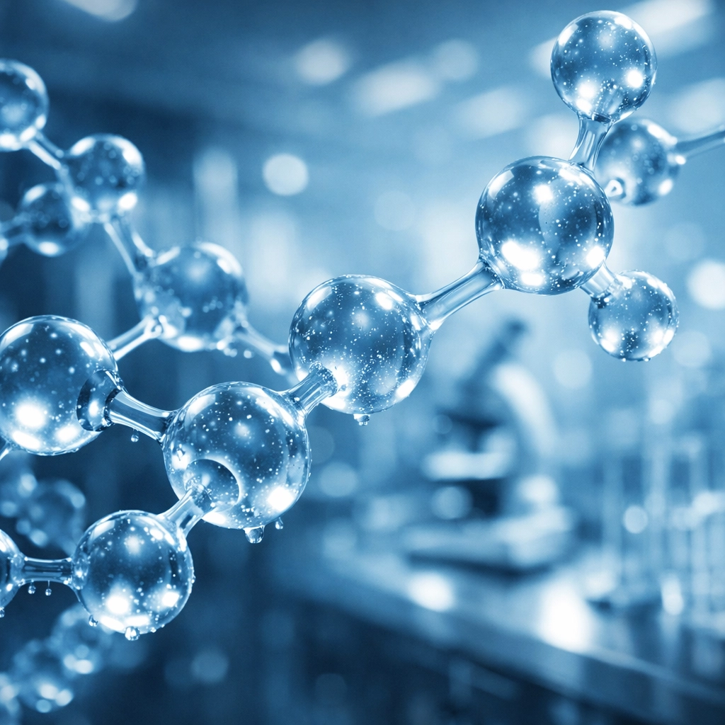 High-purity peptide molecular structure representing advanced metabolic therapy and medical weight loss.
