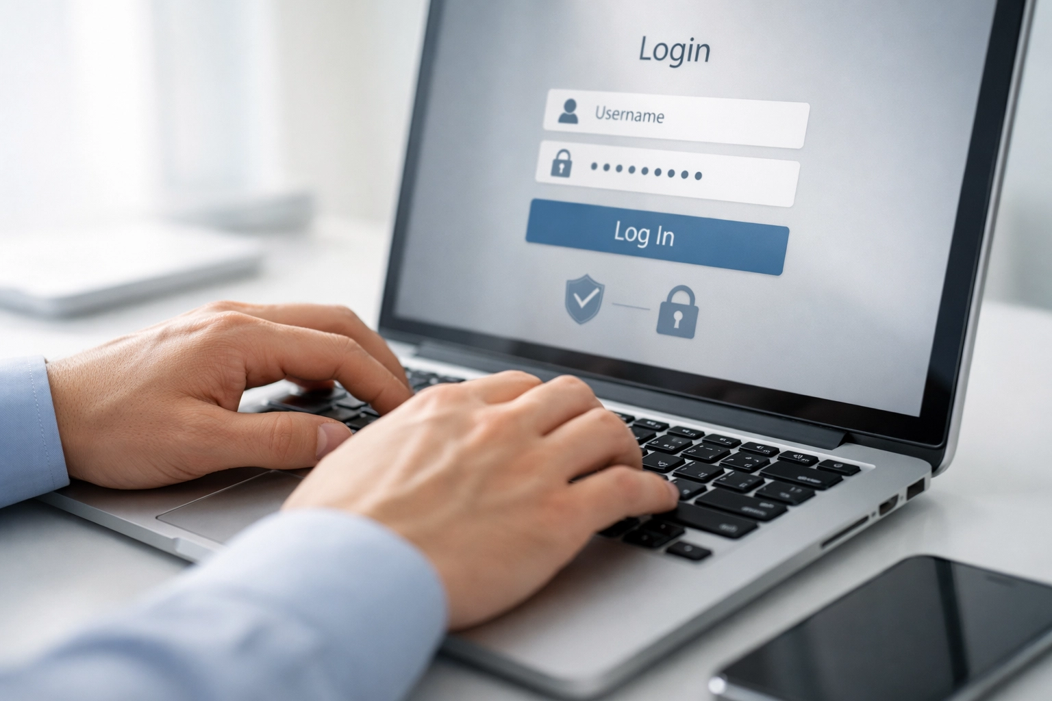 Tax professional securely logging into e-file software for IRS compliance verification
