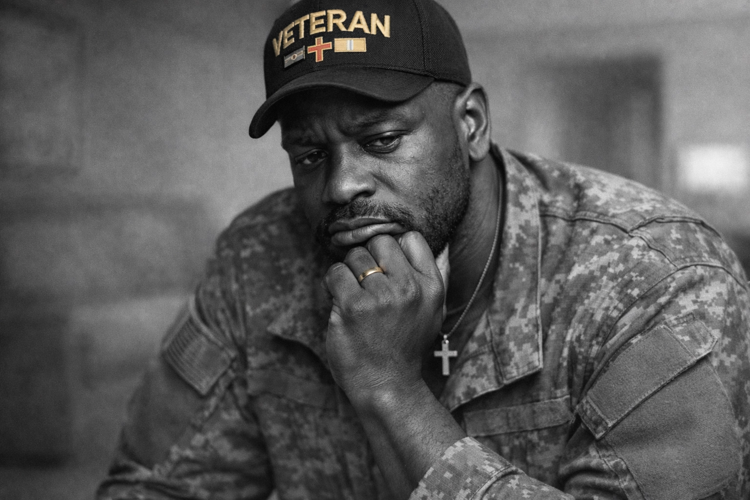 Black Christian Urban Christian Veteran reflecting on what is moral injury and the heavy soul weight of military service.