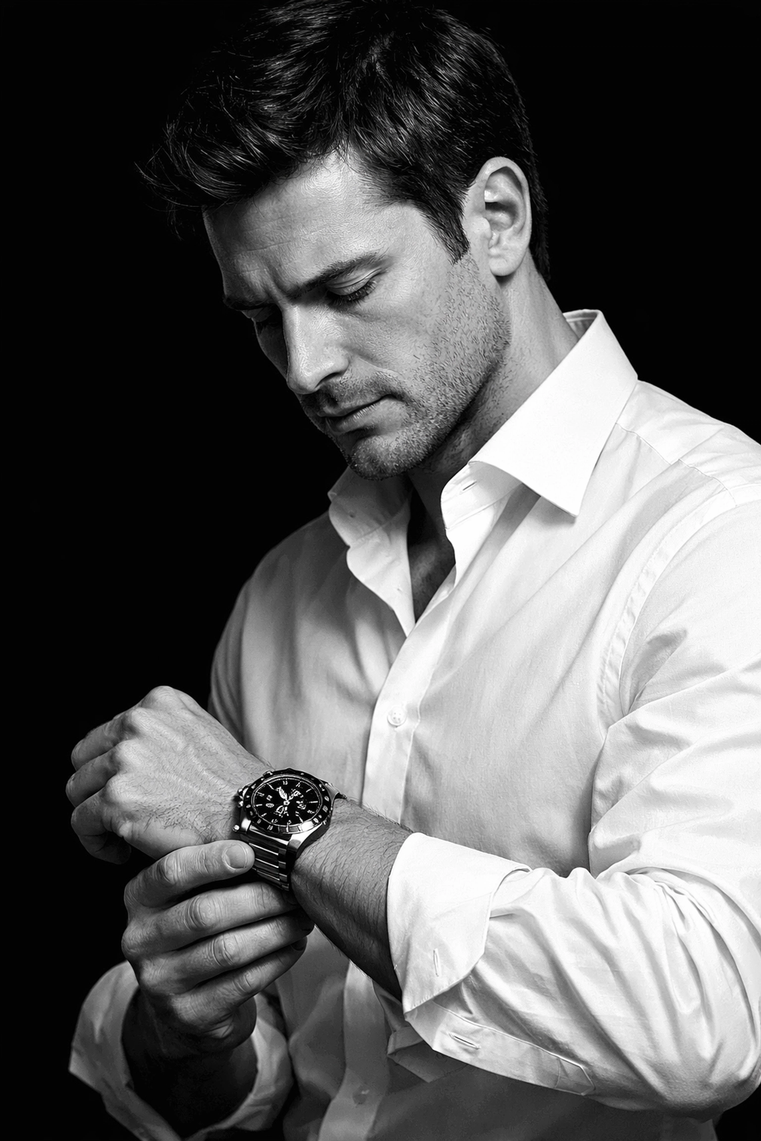 Discerning professional man evaluating relationship patterns and behavioral cues in dating.