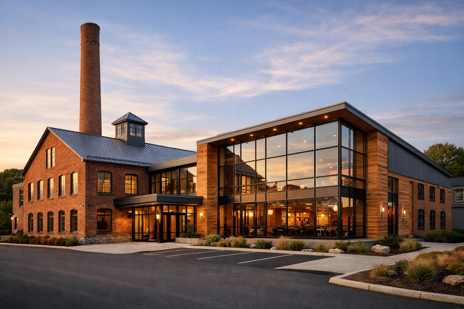 A professional Connecticut industrial facility illustrating prime zoning for a bottle redemption center.