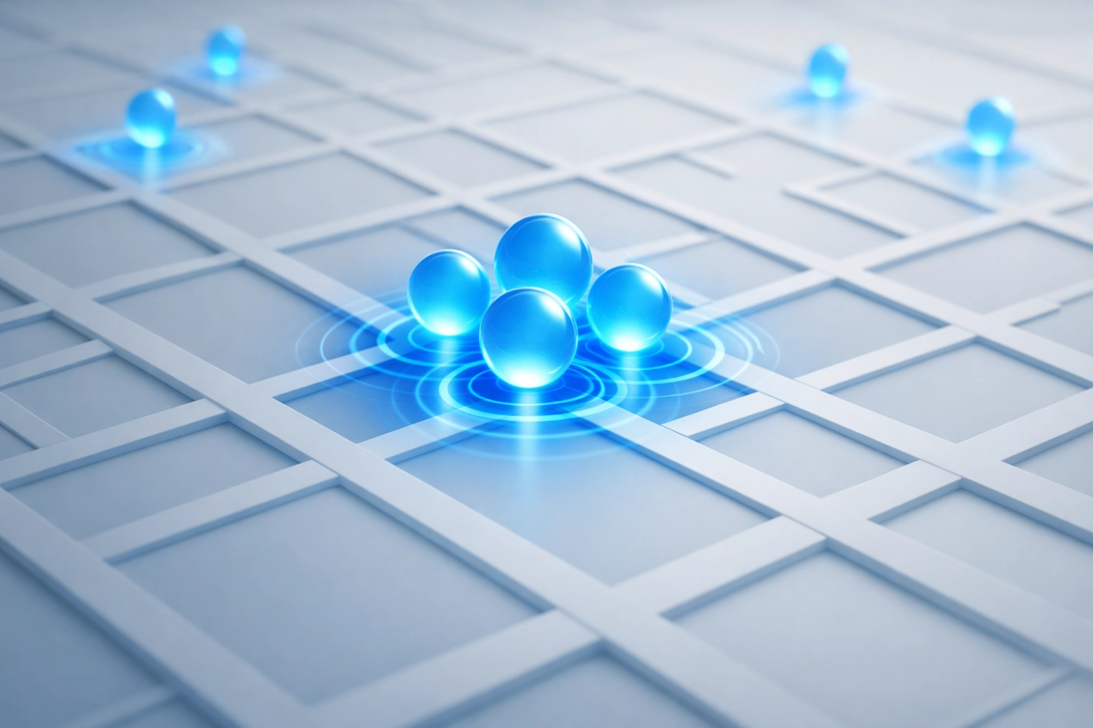 Urban digital grid illustrating automated local SEO and market dominance for growing brands.