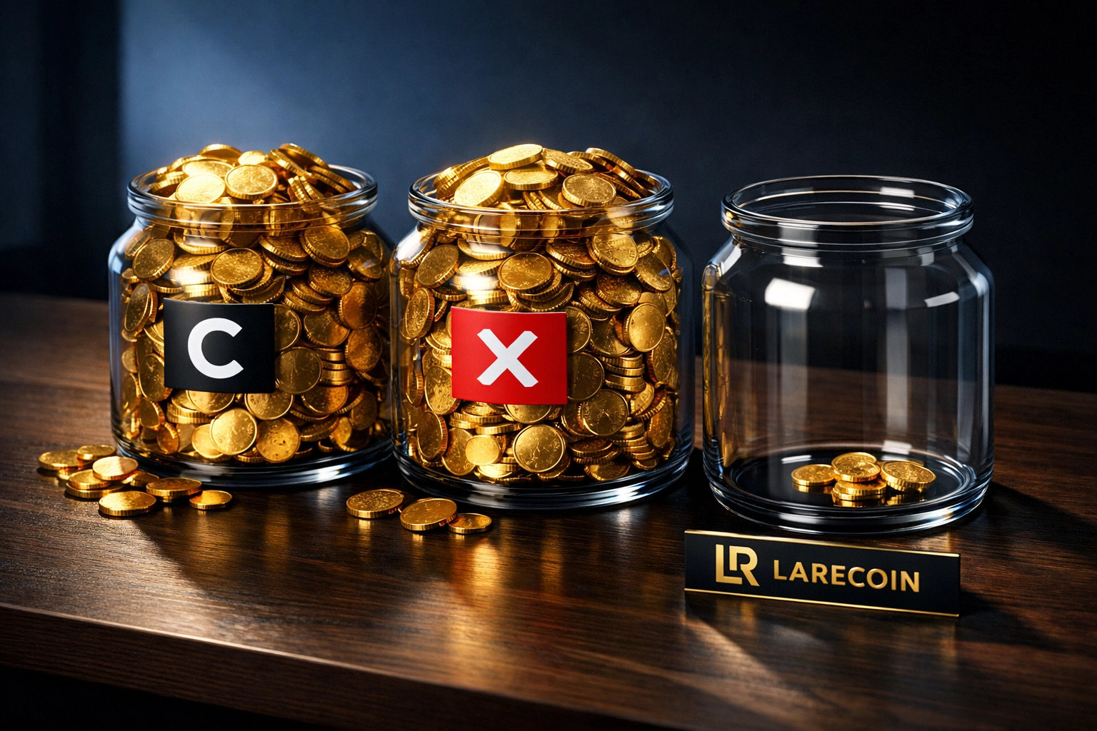 Fee comparison showing crypto payment processors with Larecoin offering lower transaction costs