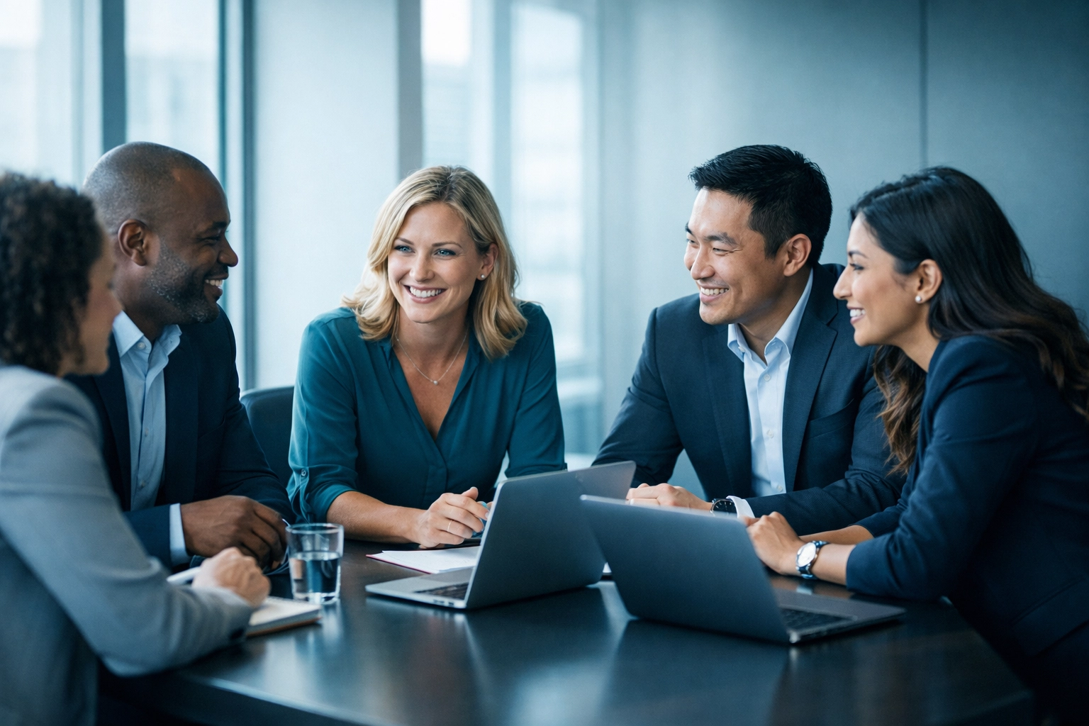 Diverse business team in security training meeting demonstrating empowered security culture