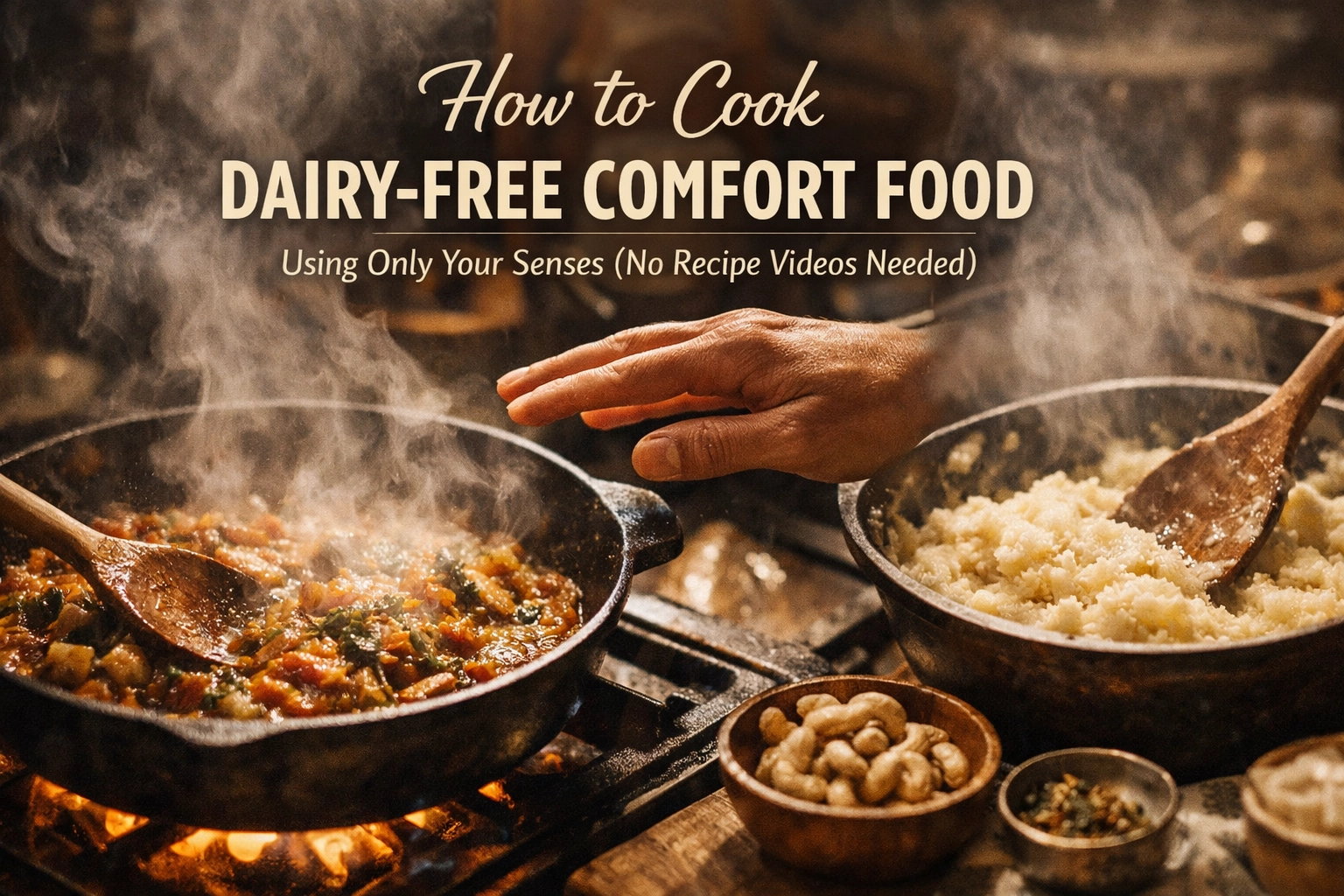 [HERO] How to Cook Dairy-Free Comfort Food Using Only Your Senses (No Recipe Videos Needed)