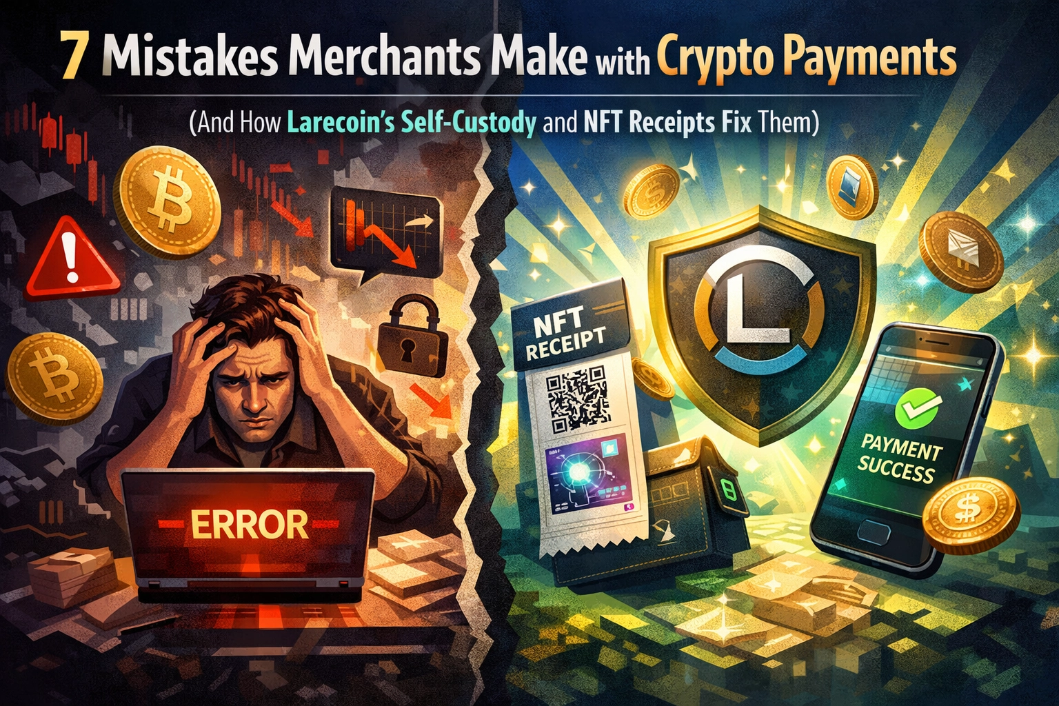 [HERO] 7 Mistakes Merchants Make with Crypto Payments (And How Larecoin