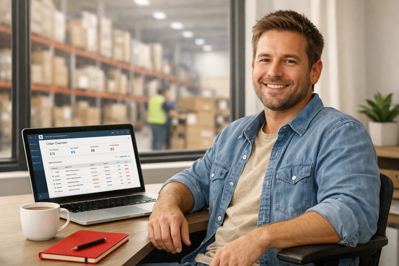 E-commerce business owner managing operations with Hertford warehouse support