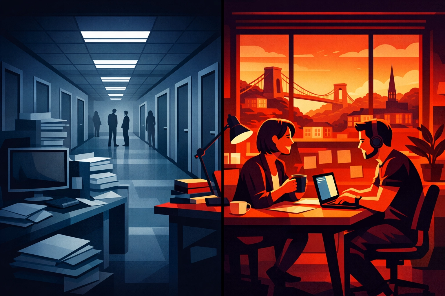 Local Bristol web designer meeting with client face-to-face versus corporate agency bureaucracy