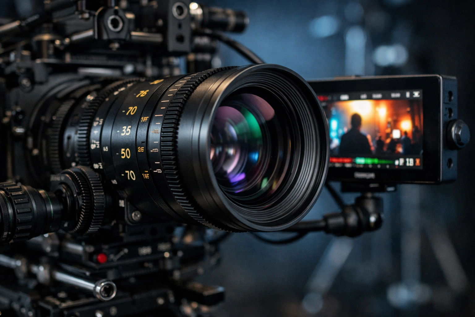 Sigma cinema lens on a professional video rig for vlogging and cinematic photography news updates.