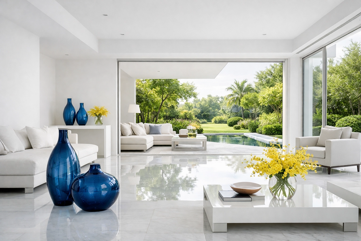 A bright, professionally cleaned Shrewsbury home sanctuary with reflective floors and garden views.