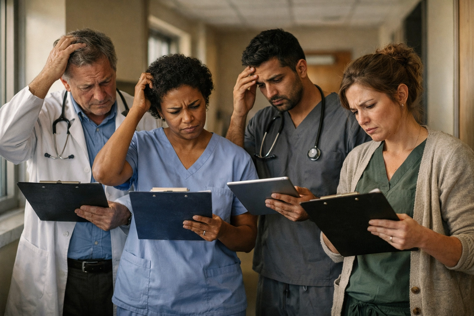 Healthcare staff confused by lack of standardized processes and unclear workflows