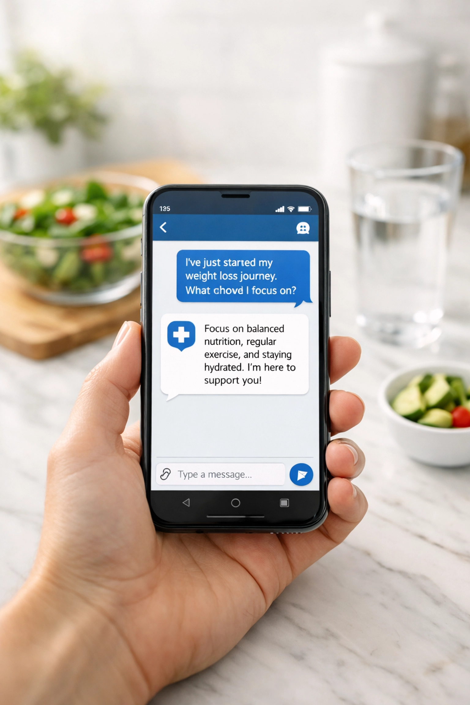 Using secure messaging for an online weight loss consultation to get a Wegovy or Zepbound prescription.