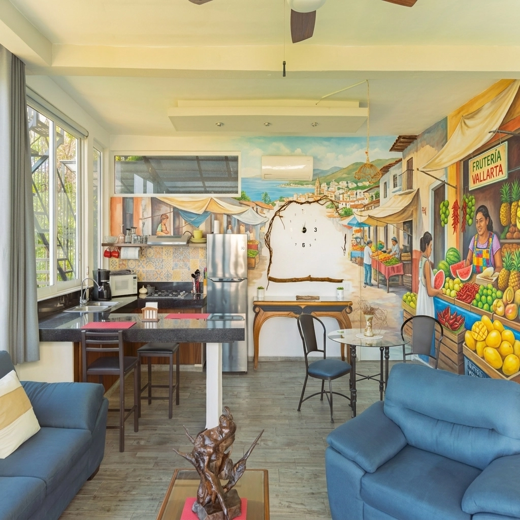 Vibrant fruit stand in Puerto Vallarta