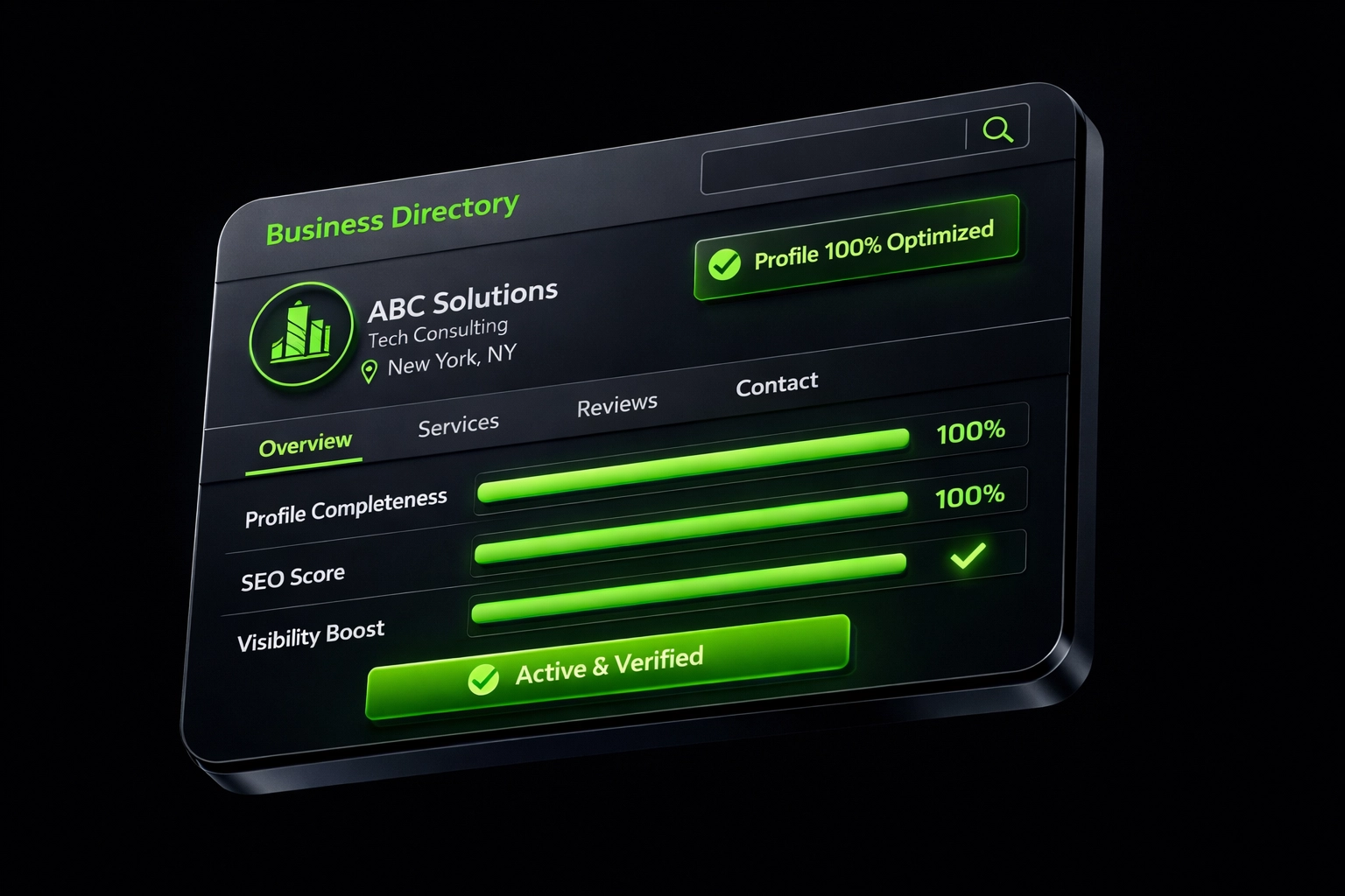 Optimized business directory listing interface for San Diego professional service providers.
