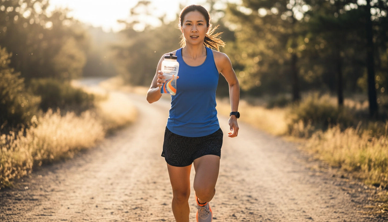 Runner holding the Runners Essentials Daily Vitamin Formula