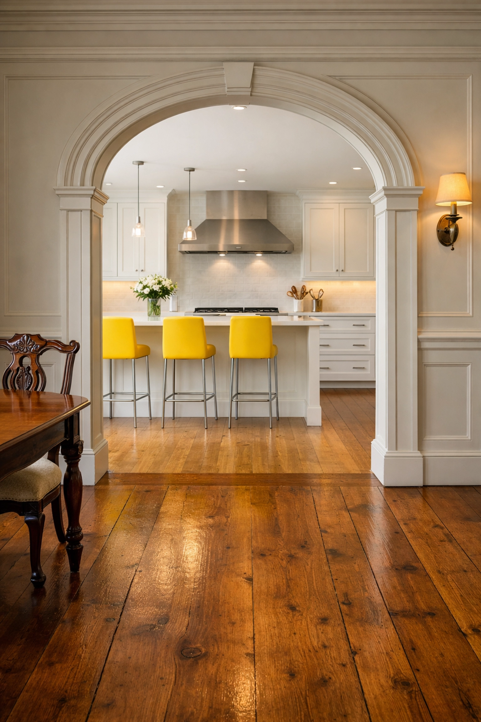 Tailored luxury house cleaning for historic wood floors and modern stone surfaces in a North Shore estate.