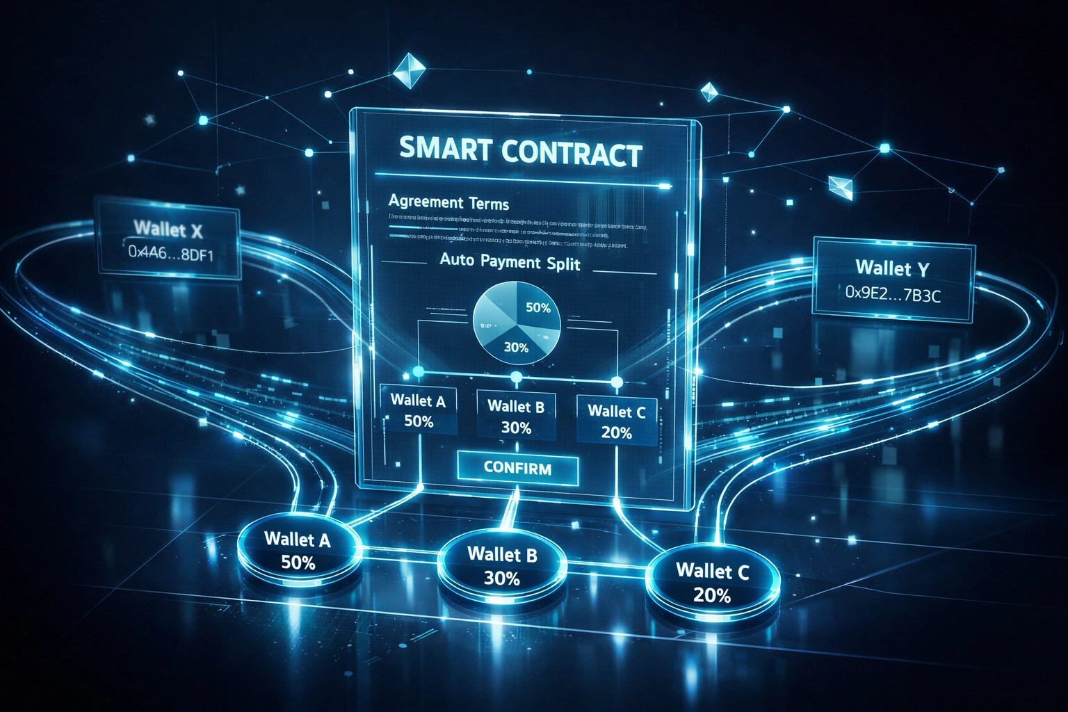 Smart contract payment automation network for Web3 merchant transactions