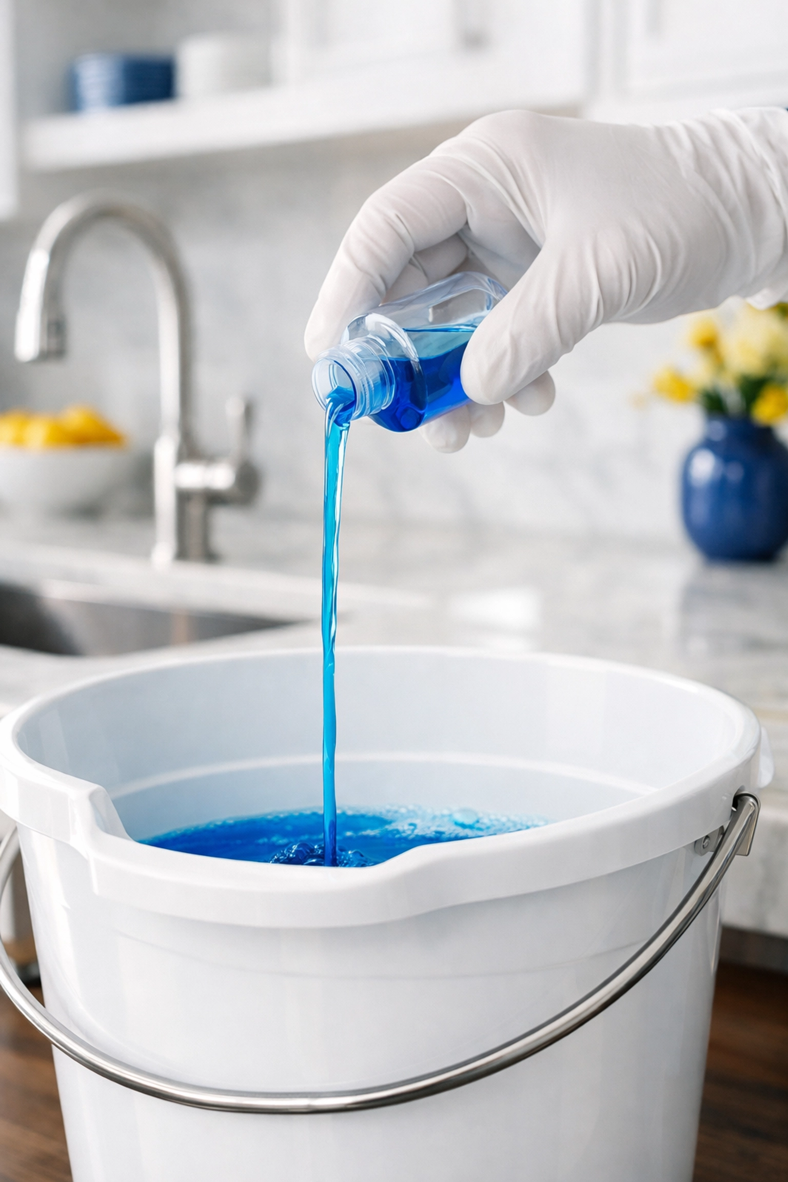 Measuring eco-friendly solution for house cleaning in Westford to avoid product residue.