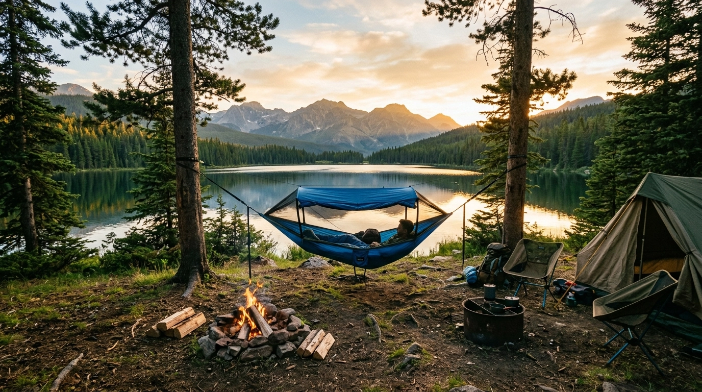 Peaceful Camping Scene