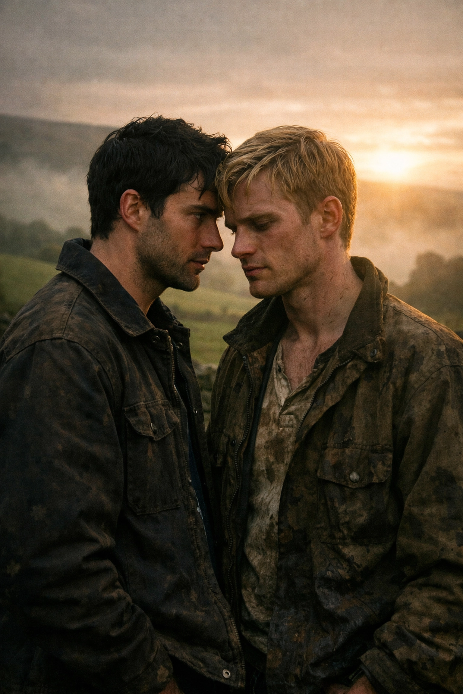 Johnny and Gheorghe meet in misty Yorkshire countryside in God's Own Country gay romance film