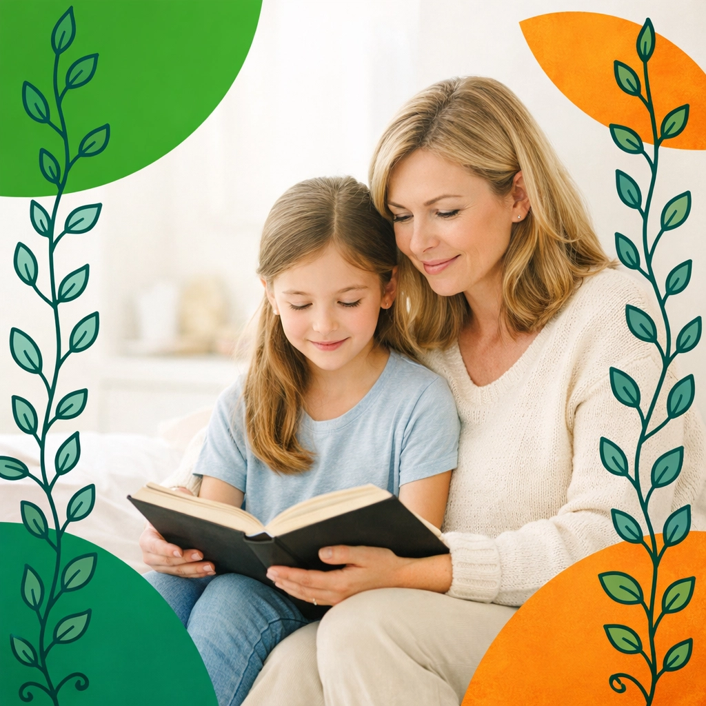 Mother and daughter reflecting on values and character growth using the Complete Life Skills Platform.