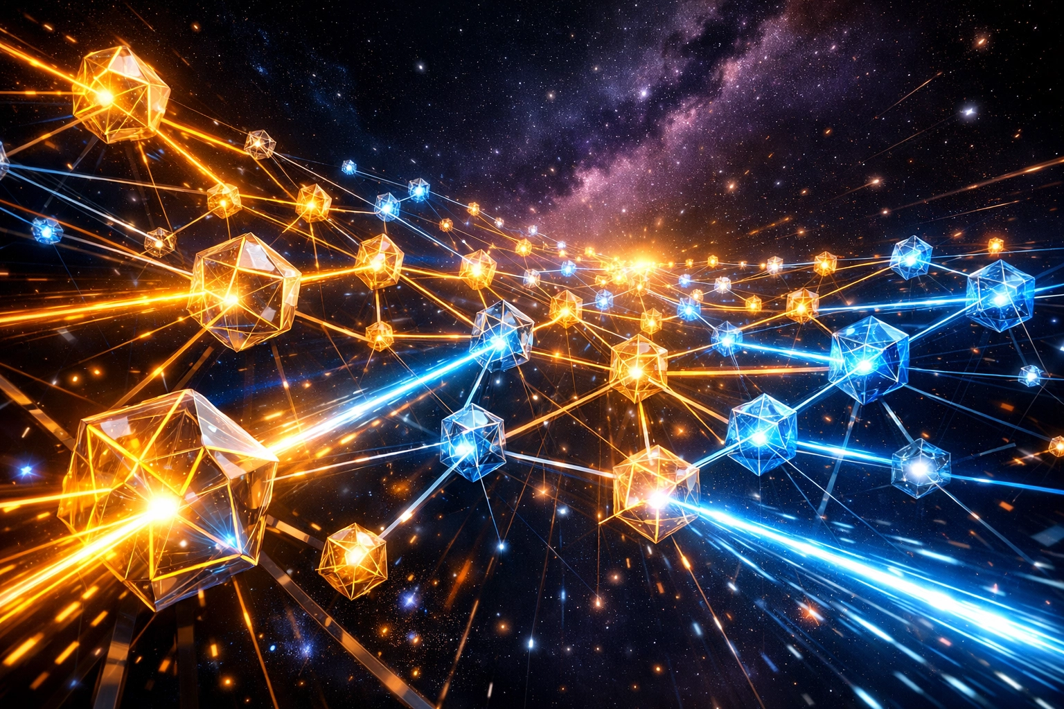 LareBlocks Layer 1 blockchain network infrastructure with interconnected nodes and pathways