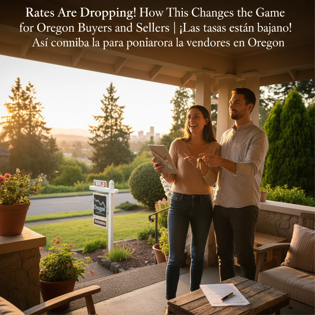Rates Are Dropping! How This Changes the Game for Oregon Buyers and Sellers | ¡Las tasas están bajando! Así cambia el panorama para compradores y vendedores en Oregon
