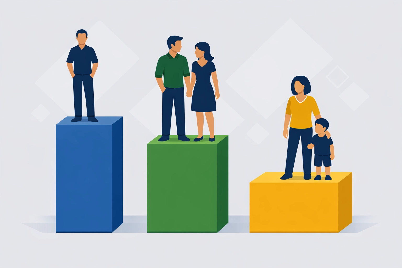 Illustration showing 2026 standard deduction amounts for single, married, and head of household filers.