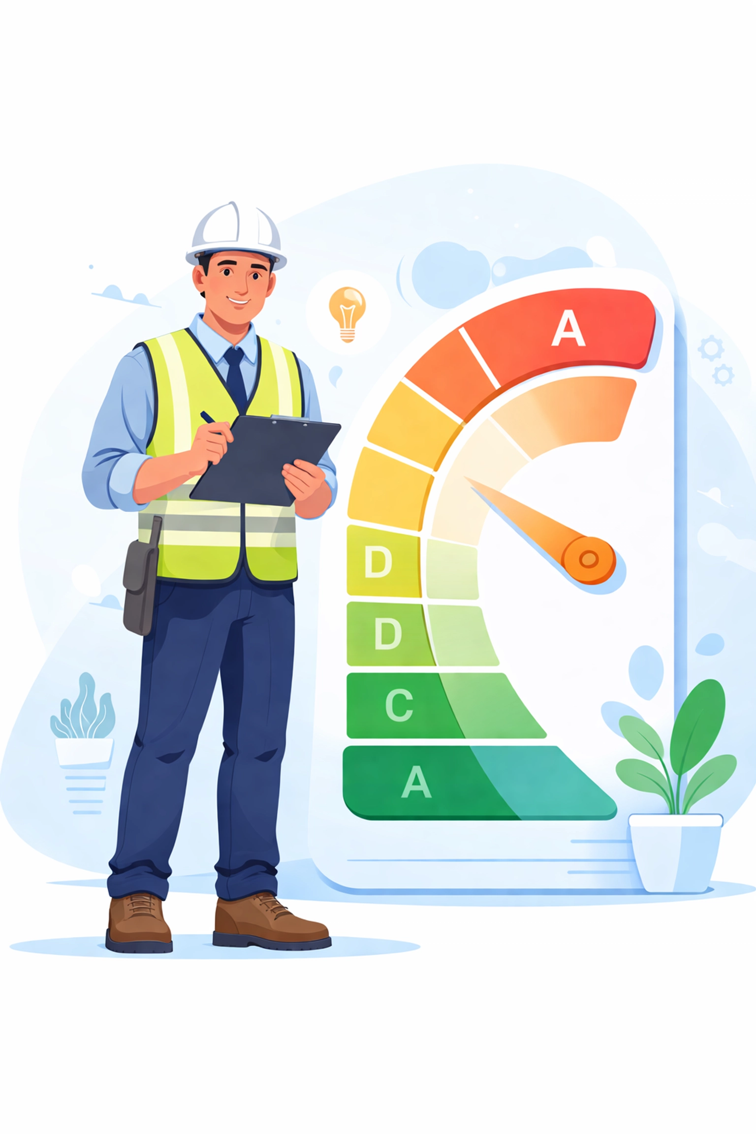 Building inspector reviewing loft hatch energy efficiency and UK insulation regulations