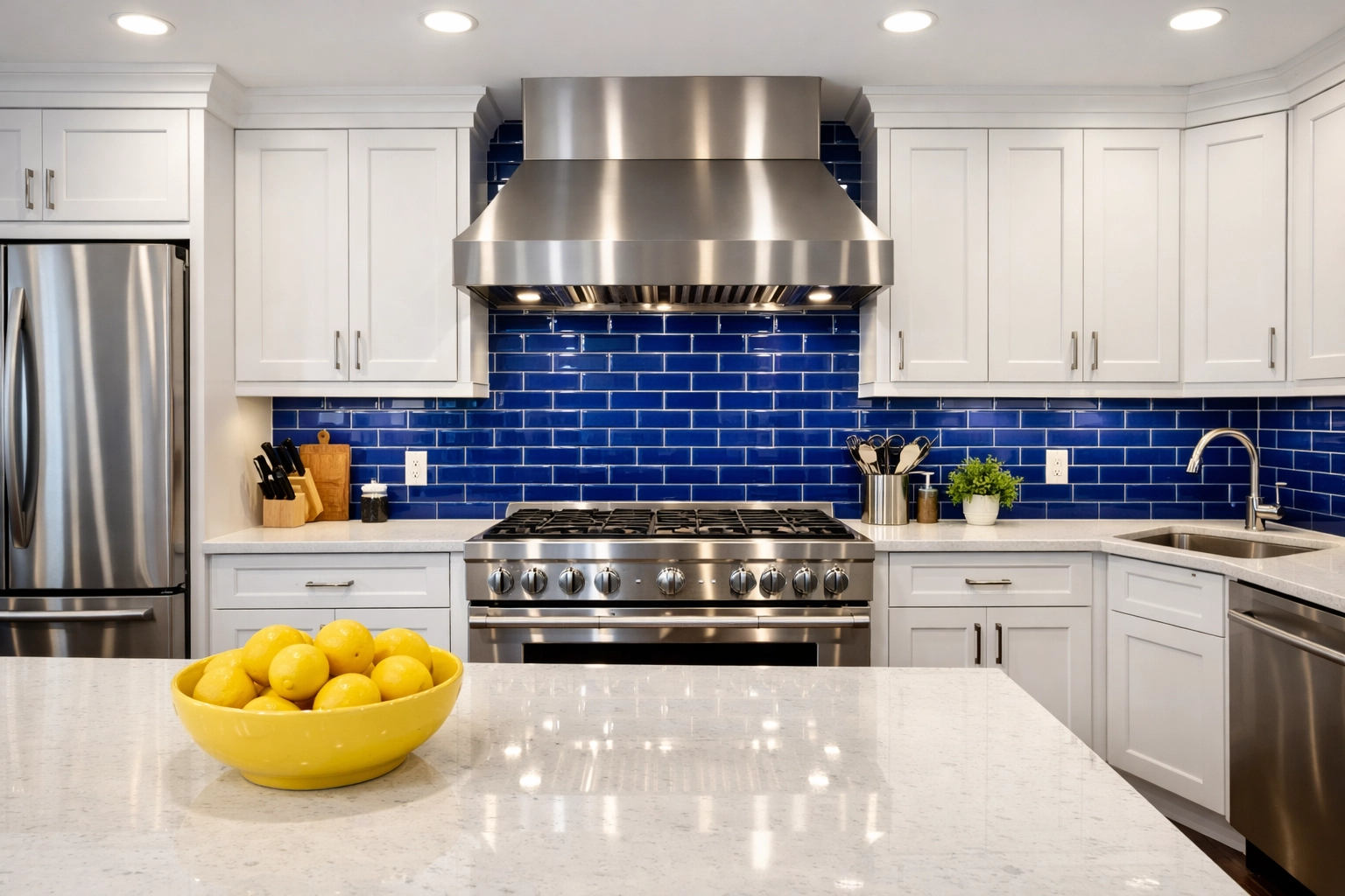Immaculate white kitchen cabinets and spotless stove after comprehensive house cleaning Worcester MA services.