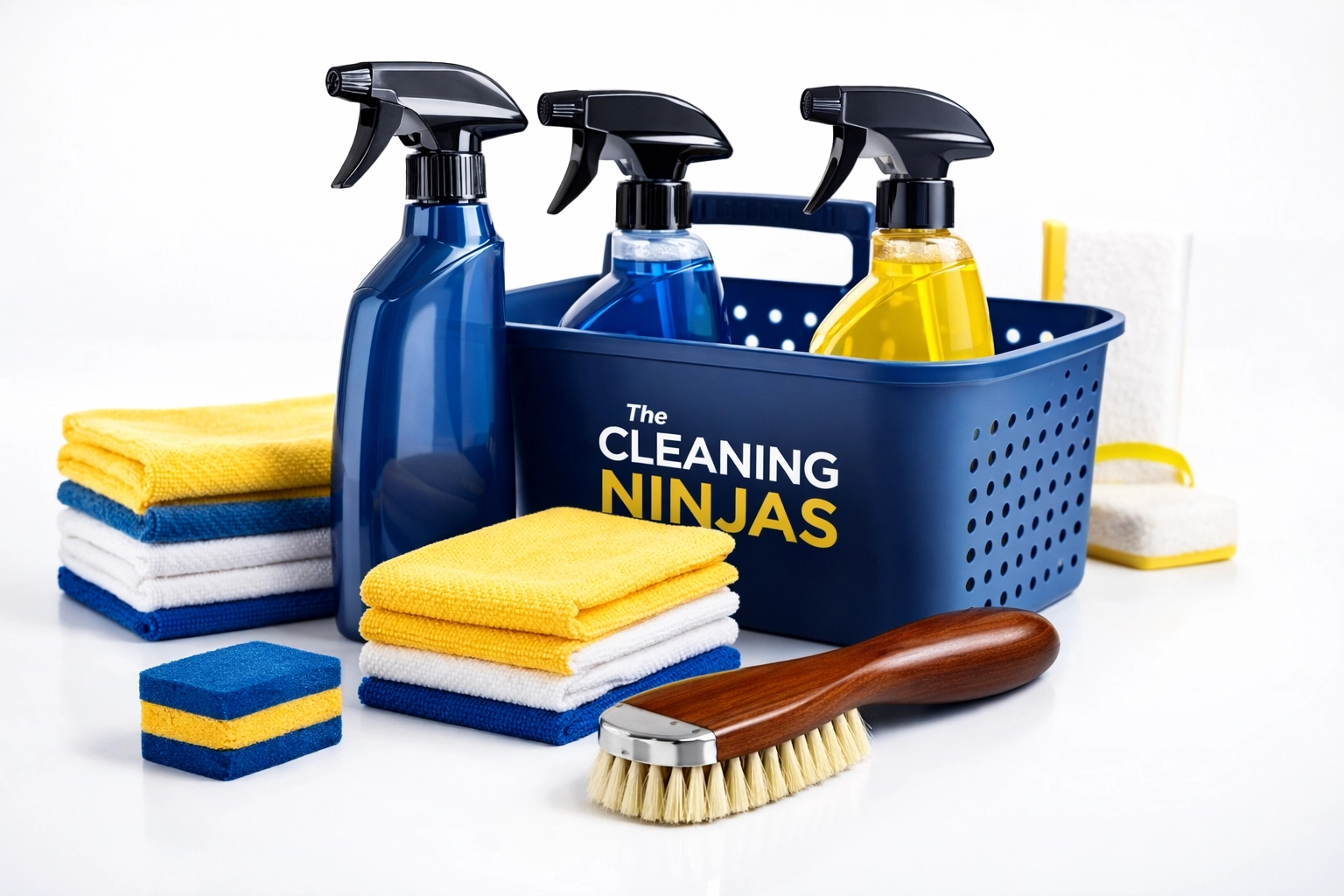 The Cleaning Ninjas professional cleaning tools and supplies used for high-end Wellesley home services.