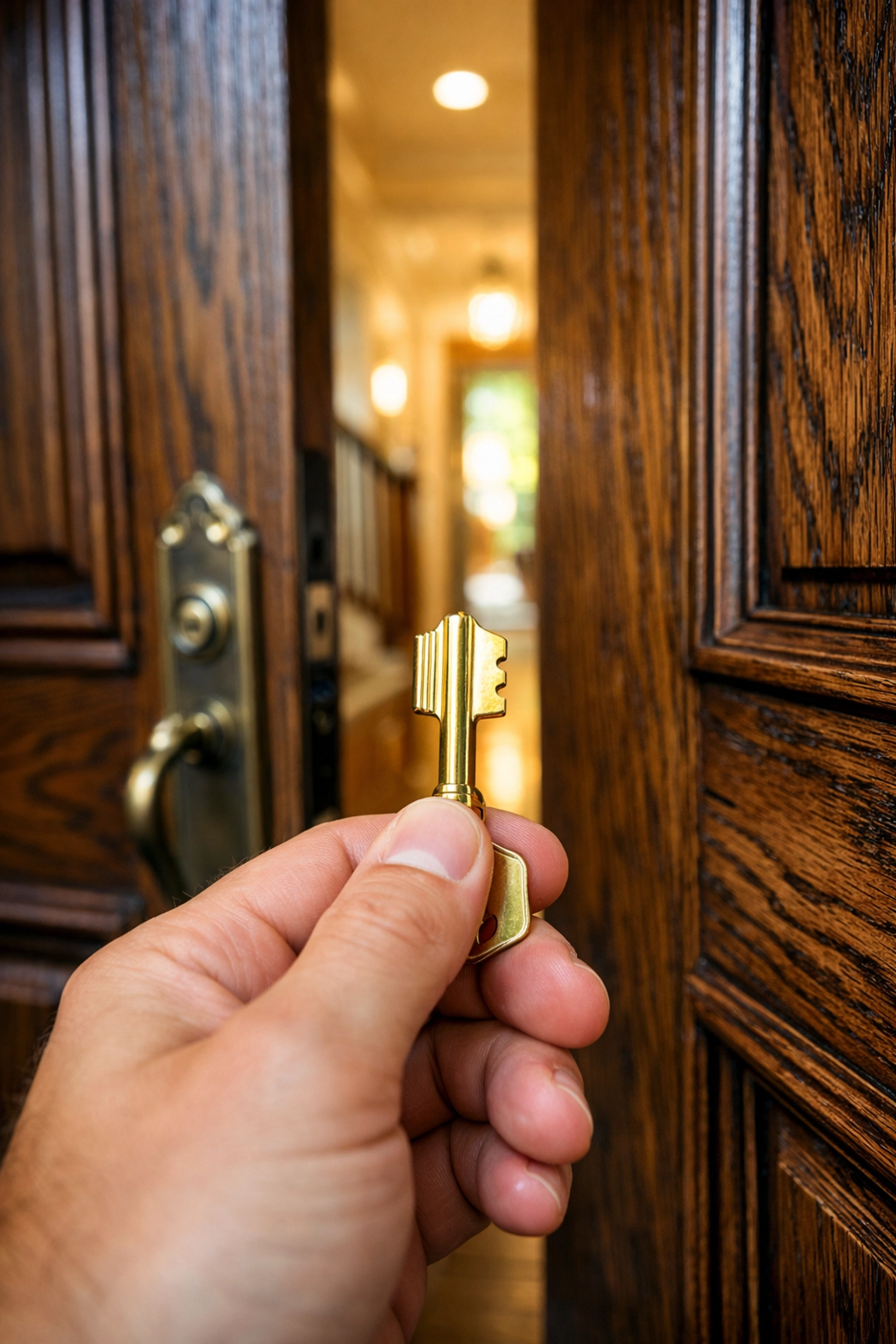 Hand holding a house key to an open door, symbolizing successful mortgage pre-approval in Texas. Hand holding a house key to an open door, symbolizing successful mortgage pre-approval in Texas.