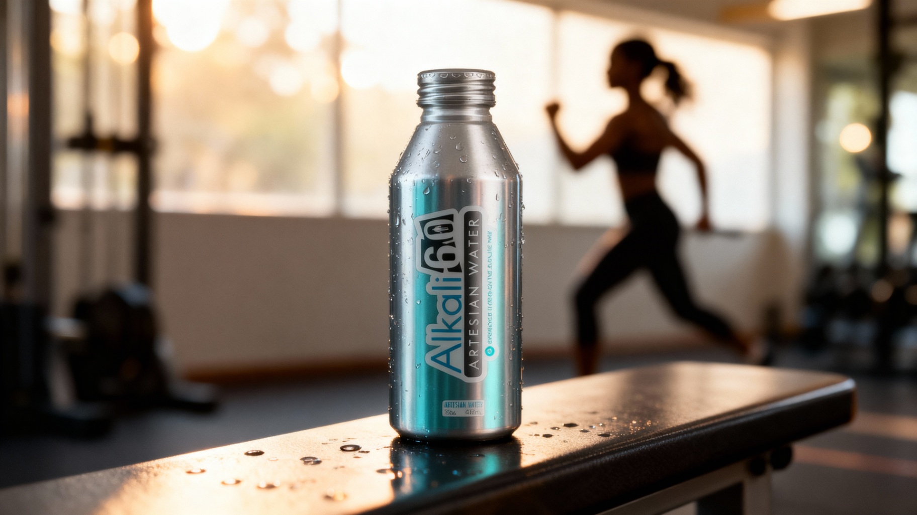 Alkali60 Water Bottle at Gym