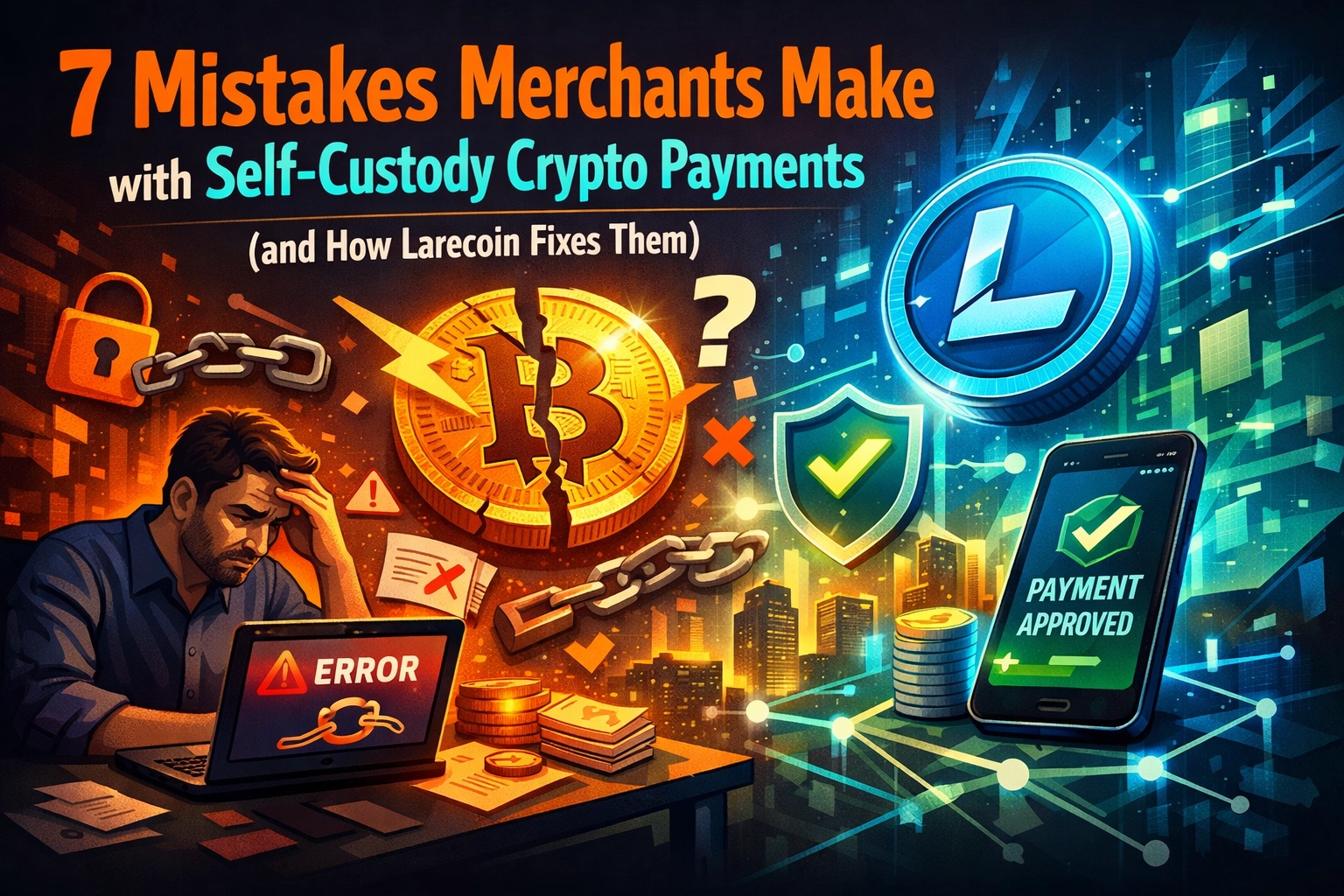 [HERO] 7 Mistakes Merchants Make with Self-Custody Crypto Payments (and How Larecoin Fixes Them)