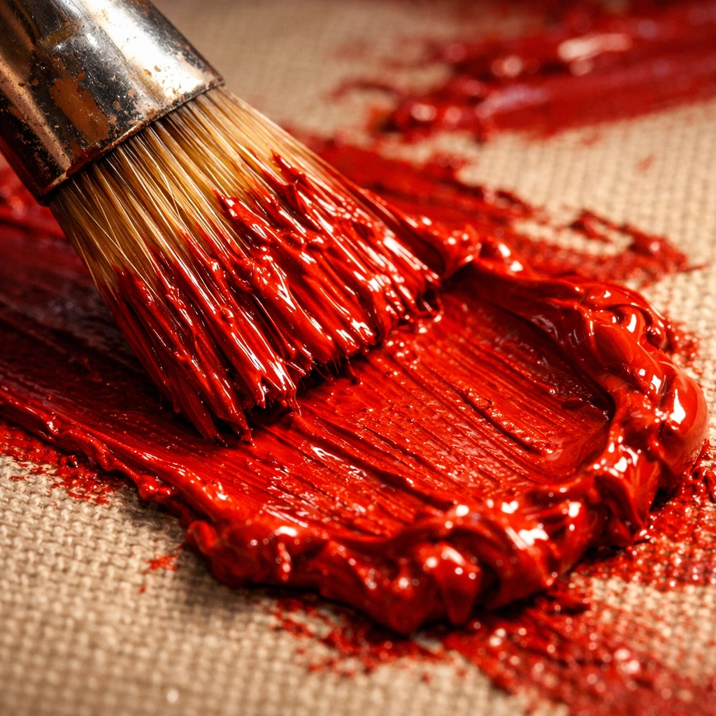 Tactile learning through thick acrylic paint on canvas during a monthly creative reset workshop.