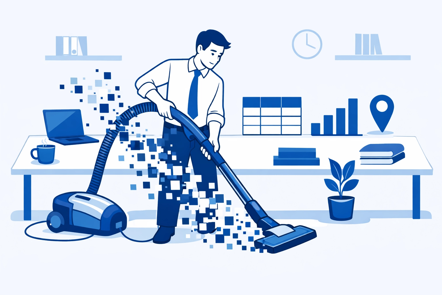 A digital marketing professional cleaning up inconsistent business citations to improve local search rankings.